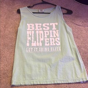 Green Graphic Tank Top